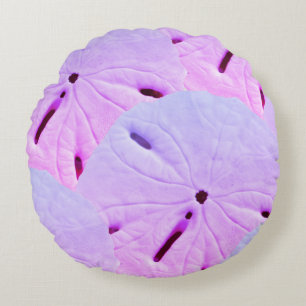 Paars Ombre Abstract Cute Sand Dollar Beach Rond Kussen