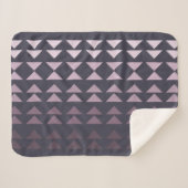 Paars Ombre Geometric Triangle Patroon Sherpa Deken (Voorkant (horizontaal))