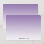 Paars  Ombre Gepersonaliseerd Notitiekaartje (Voorkant / Achterkant)