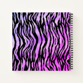Paars Ombre Glam Animal Print Monogram Notitieboek (Achterkant)
