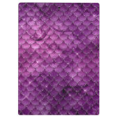 Paars Ombre Glam Mermaid Scales Patroon Klembord (Achterkant)