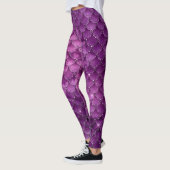 Paars Ombre Glam Mermaid Scales Patroon Leggings (Links)