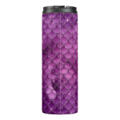 Paars Ombre Glam Mermaid Scales Patroon Thermosbeker (Achterkant)