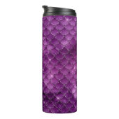 Paars Ombre Glam Mermaid Scales Patroon Thermosbeker (Geroteerd rechts)