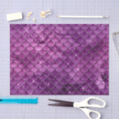 Paars Ombre Glam Mermaid Scales Patroon Tissuepapier (Craft)