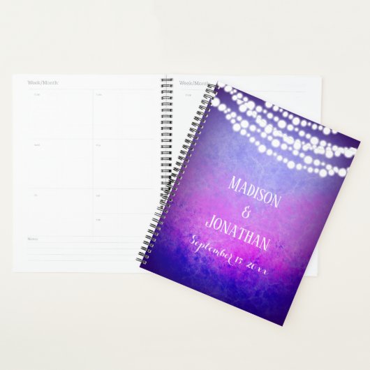 Paars Ombre Hanging Lights Weddenschap Planner Boo (Display)