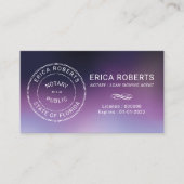 Paars Ombre noteerde Stamp Loan Signing Agent Visitekaartje (Voorkant)