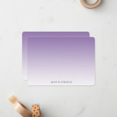 Paars  Ombre Persoonlijk Notitiekaartje (Voorkant / Achterkant in situ)