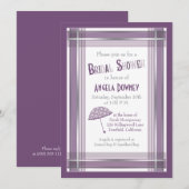 Paars Ombre Pset Umbrella Vrijgezellenfeest Kaart (Voorkant / Achterkant)