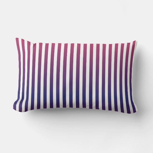 Paars Ombre Strepen Patroon Kussen (Voorkant)