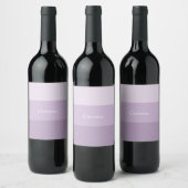 Paars Ombre Striped Wine Label Wijn Etiket (Flessen)