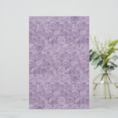 Paars omhullingspatroon briefpapier (Staand voorkant)