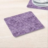 Paars omhullingspatroon kartonnen onderzetters (Schuin)