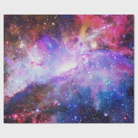 Paars omlooppapier voor ruimtevaartgalaxy cadeaupapier (Vlak)
