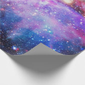 Paars omlooppapier voor ruimtevaartgalaxy cadeaupapier (Hoek)