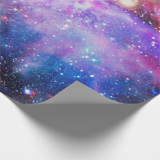Paars omlooppapier voor ruimtevaartgalaxy cadeaupapier (Hoek)