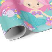 Paars omslagpapier van de Zeemeerminnende partij Cadeaupapier (Rol Hoek)