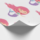 Paars omslagpapier van de Zeemeerminnende partij Cadeaupapier (Hoek)