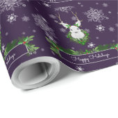Paars omslagpapier voor rendieren cadeaupapier (Rol Hoek)