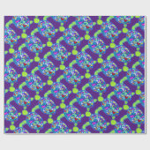 Paars omslagpapier voor schildpadden cadeaupapier (Vlak)