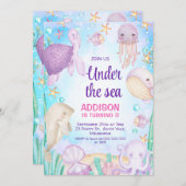 Paars onder het Zee creëert zopas ritters Kaart (Voorkant / Achterkant)