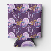 Paars onder het Zee met Glitter Blikjeskoeler (Voorkant)