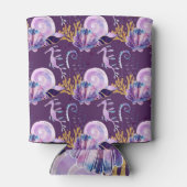 Paars onder het Zee met Glitter Blikjeskoeler (Achterkant)