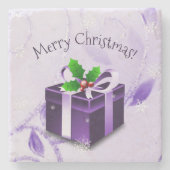 Paars Onderzetter met kerstcadeaus (Voorkant)