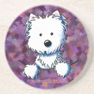 Paars Onderzetter van Pocket Westie