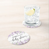 Paars Onderzetters Baby shower papier (Insitu)