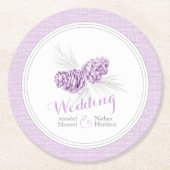 Paars onderzetters voor weddenschap met een winter (Voorkant)