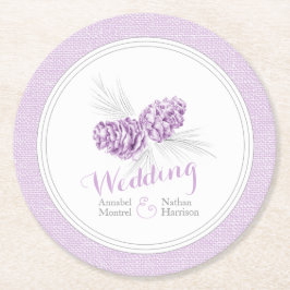 Paars onderzetters voor weddenschap met een winter