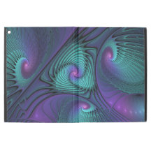 Paars ontmoet Turquoise modern abstract Fractal Ar