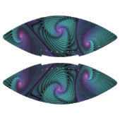 Paars ontmoet Turquoise Modern Abstract Fractal Ar American Football (Panelen)