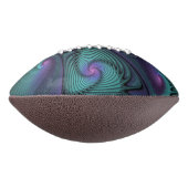 Paars ontmoet Turquoise Modern Abstract Fractal Ar American Football (Gedraaid 90)