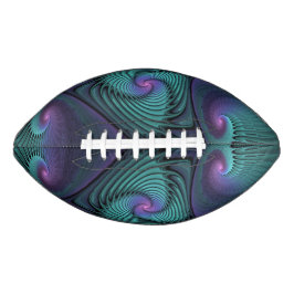 Paars ontmoet Turquoise Modern Abstract Fractal Ar American Football