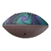 Paars ontmoet Turquoise Modern Abstract Fractal Ar American Football (Gedraaid 270)