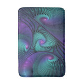Paars ontmoet Turquoise modern abstract Fractal Ar Badmat (Voorkant Verticaal)