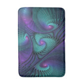 Paars ontmoet Turquoise modern abstract Fractal Ar Badmat (Voorkant Verticaal)