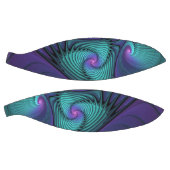 Paars ontmoet Turquoise Modern Abstract Fractal Ar Basketbal (Panelen)