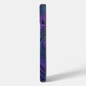 Paars ontmoet Turquoise Modern Abstract Fractal Ar Case-Mate iPhone Case (Achterkant / Links)