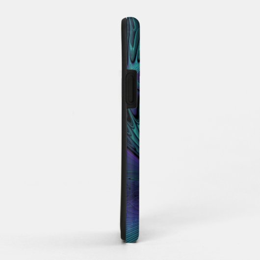 Paars ontmoet Turquoise Modern Abstract Fractal Ar Case-Mate iPhone Case (Achterkant/rechts)