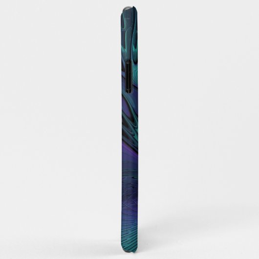 Paars ontmoet Turquoise Modern Abstract Fractal Ar Case-Mate iPhone Case (Achterkant/rechts)