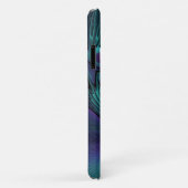 Paars ontmoet Turquoise Modern Abstract Fractal Ar Case-Mate iPhone Case (Achterkant/rechts)