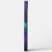 Paars ontmoet Turquoise Modern Abstract Fractal Ar Case-Mate iPhone Case (Achterkant / Links)