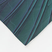 Paars ontmoet Turquoise modern abstract Fractal Ar Fleece Deken (Hoek)
