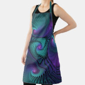 Paars ontmoet Turquoise Modern Abstract Fractal Ar Schort (Insitu)