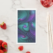 Paars ontmoet Turquoise modern abstract Fractal Ar Servet (Insitu)