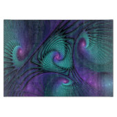 Paars ontmoet Turquoise modern abstract Fractal Ar Snijplank (Voorkant)