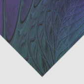 Paars ontmoet Turquoise modern abstract Fractal Ar Tissuepapier (Detail)